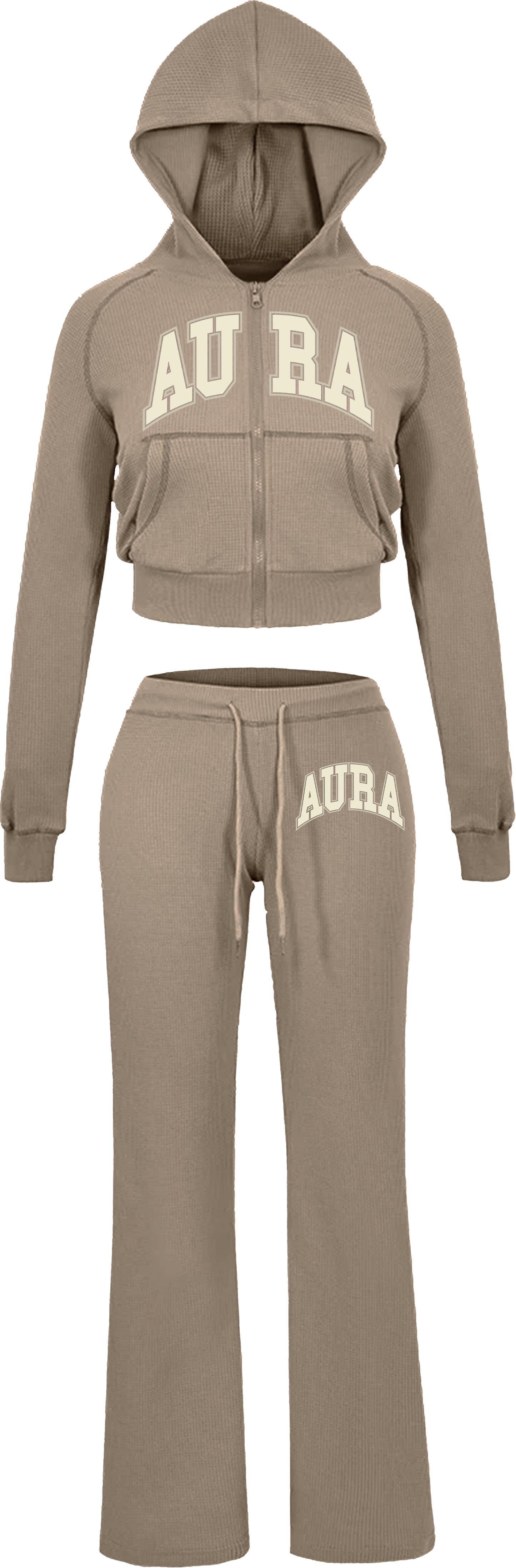 ‘AURA’ WAFFLE KNIT SET